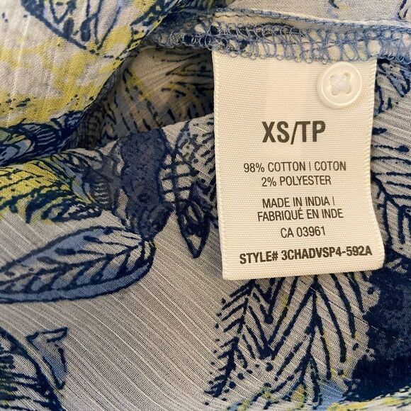 DENVER HAYES Semi Sheer Scoop Neck Paisley Tank XS - Picture 4 of 7